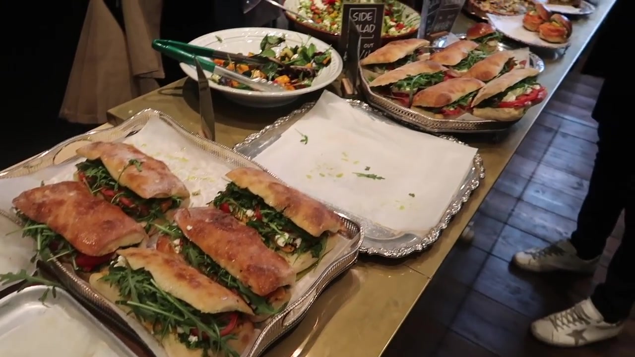 The counter also offers savoury choices alongside the sweet bakes.
