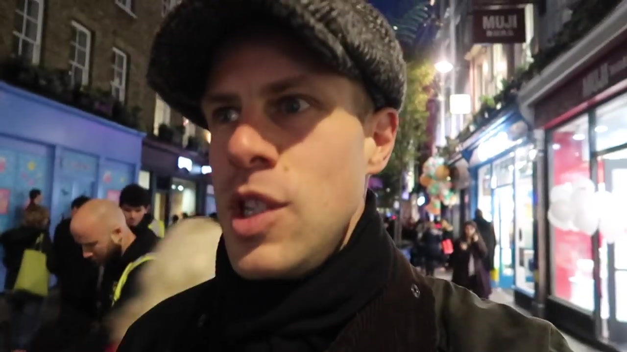 Barry on Carnaby Street before the 2017 Christmas carnival switch-on.