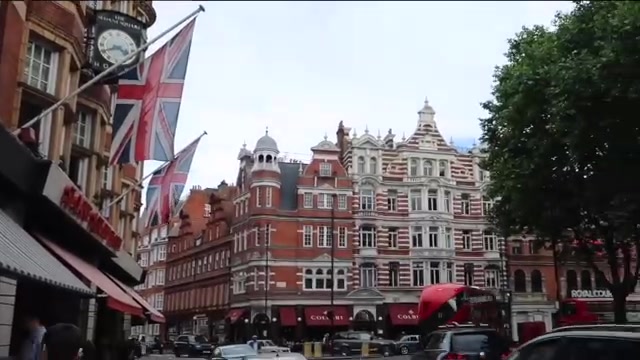 Red-brick buildings and trees around Sloane Square in Chelsea