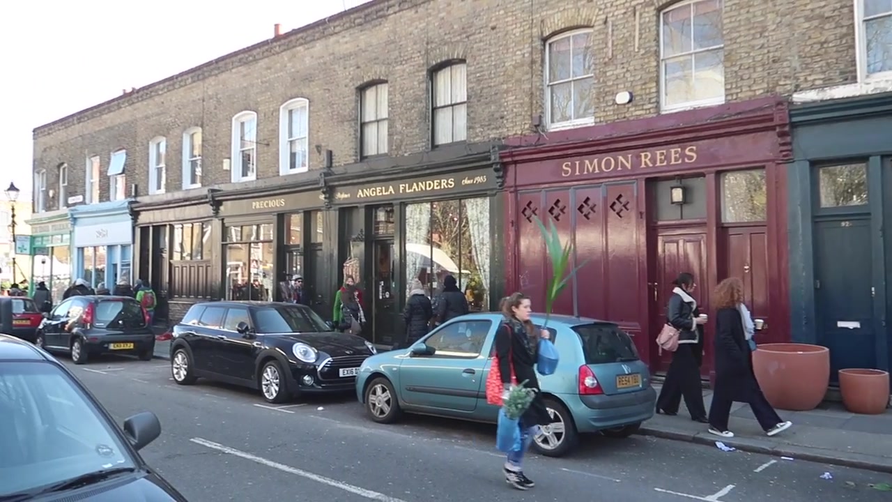 Independent shopfronts along Columbia Road.