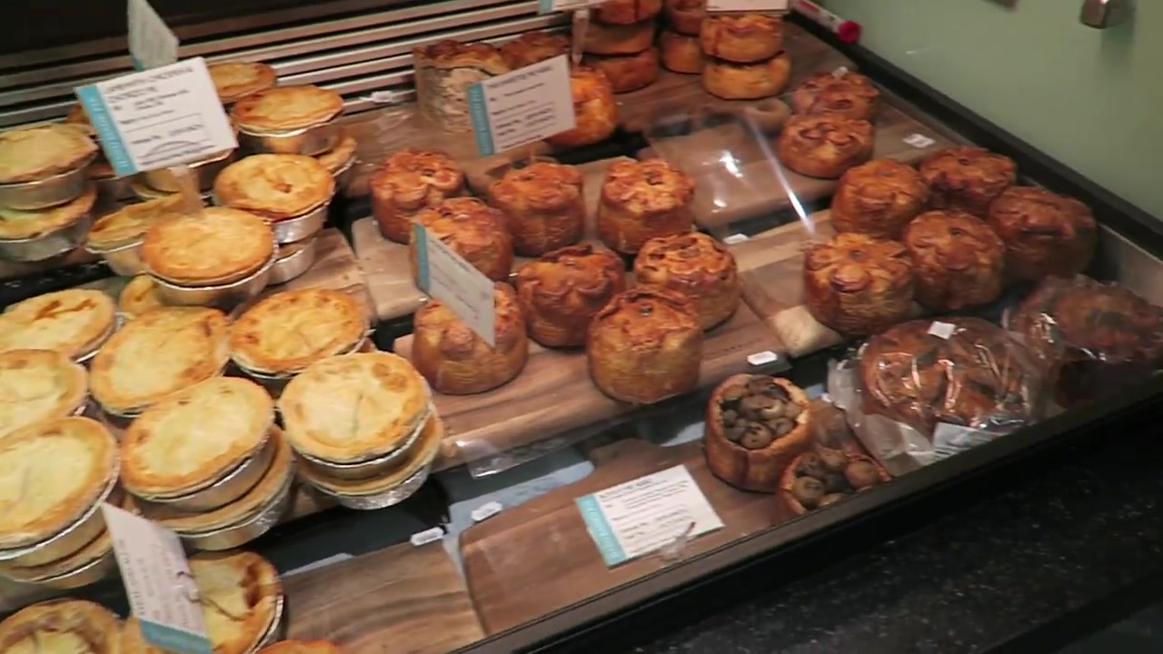 Scotch eggs and pies in the Fortnum and Mason food hall
