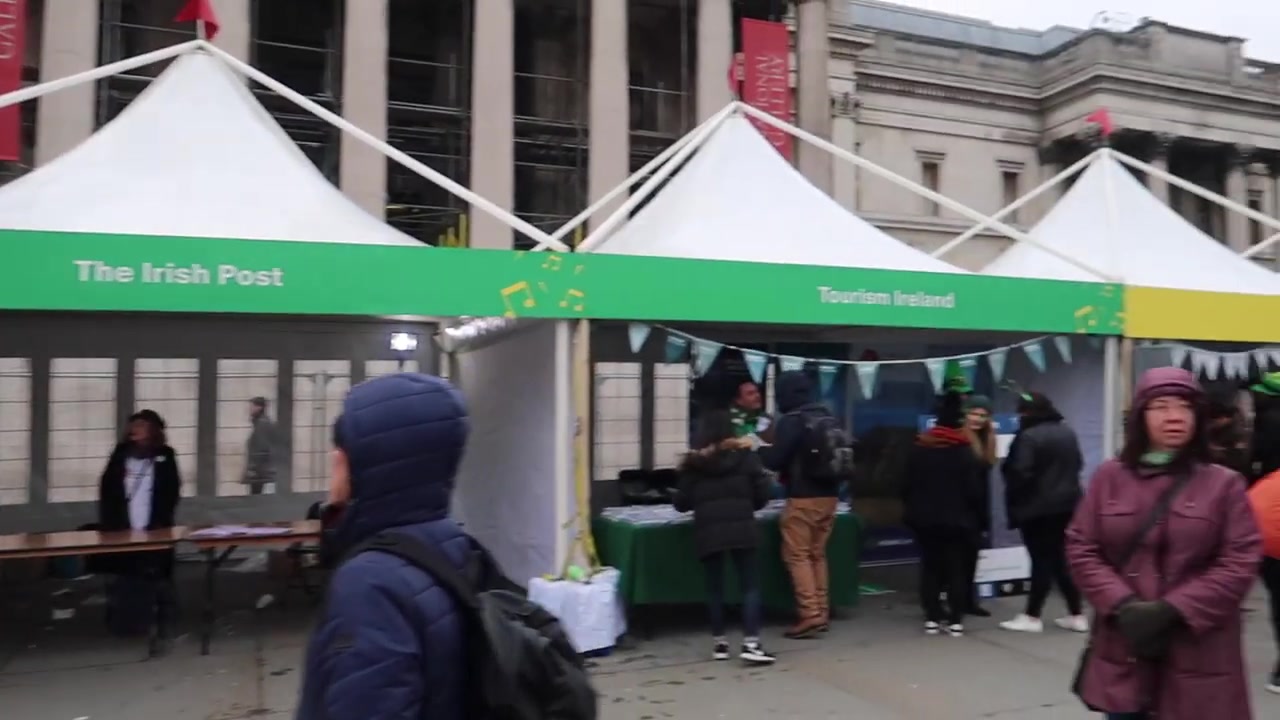 The Irish Post tent beside the National Gallery.
