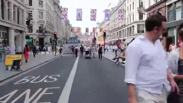 Visitors walking along traffic-free Regent Street during Summer Streets 2018