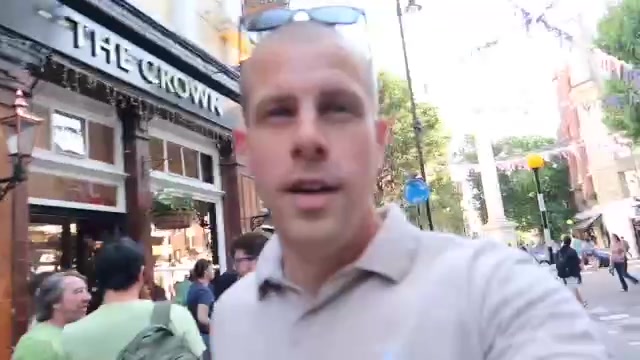Barry outside The Crown pub at Seven Dials in June 2018