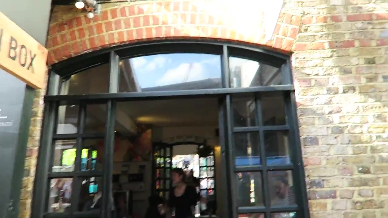 Brick arch and open doorway at Lantana Camden Market in 2016