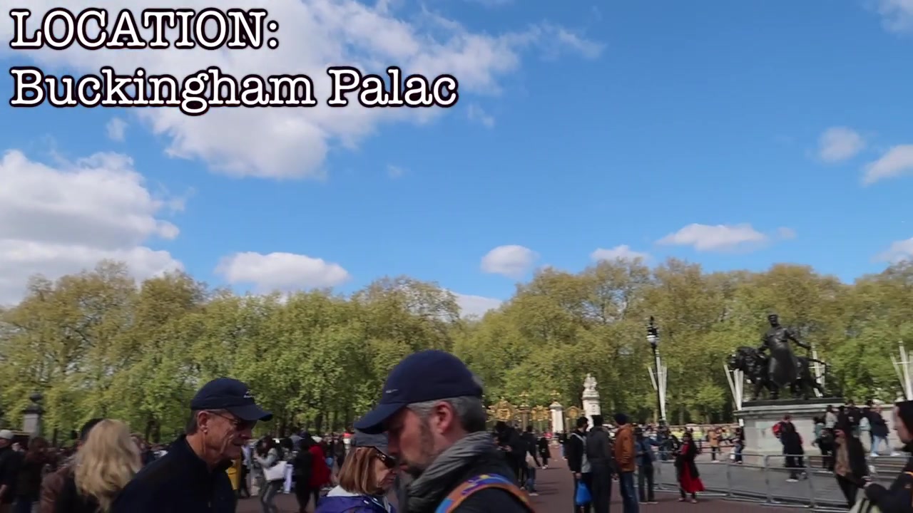 The Victoria Memorial in front of Buckingham Palace under a blue April sky