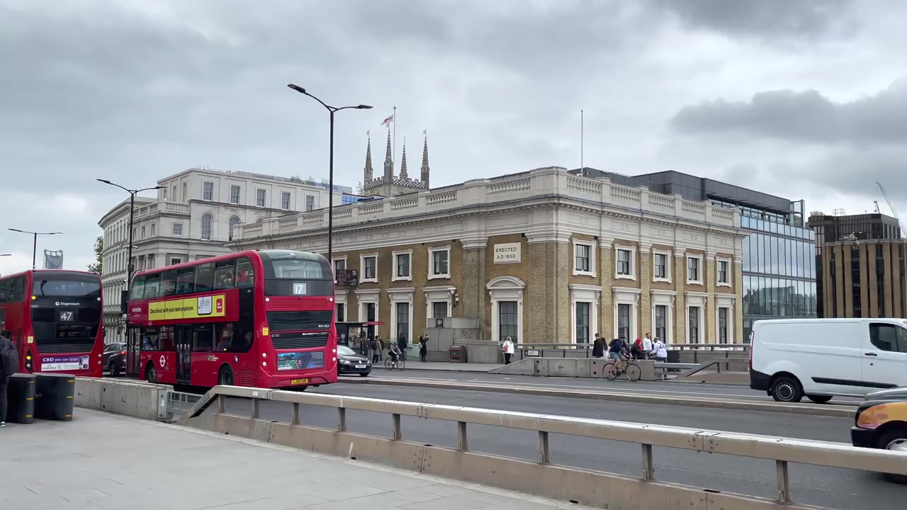 London Bridge at the start of a walk to Borough Market in 2022