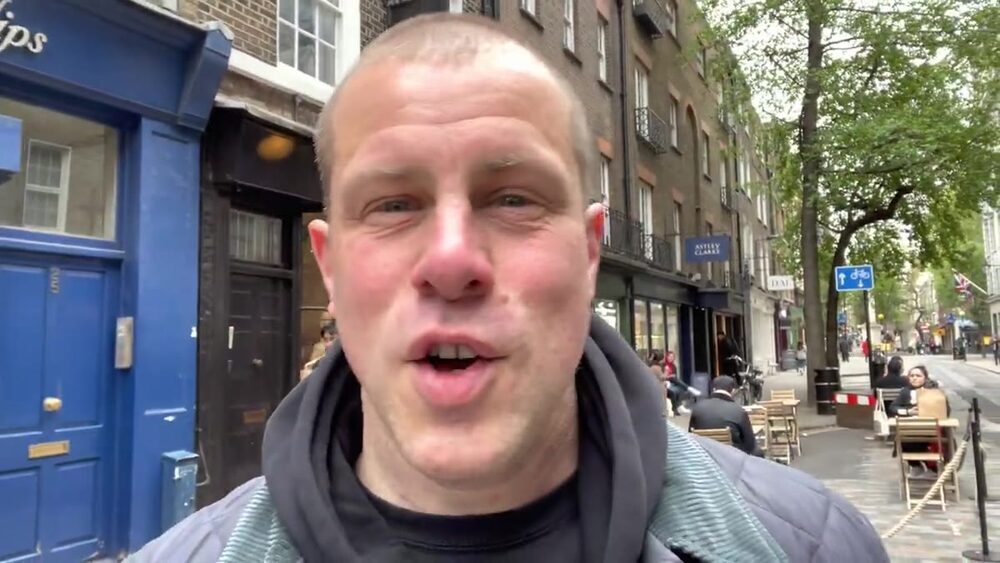 Barry Roberts outside a coffee shop near Seven Dials