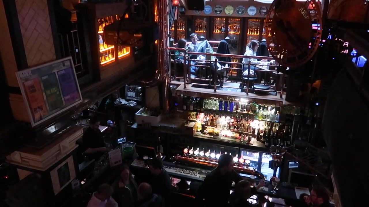 Inside the Porterhouse on Maiden Lane during the March pub visit.