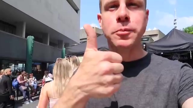 Barry enjoying the Southbank Centre food market in May 2018.