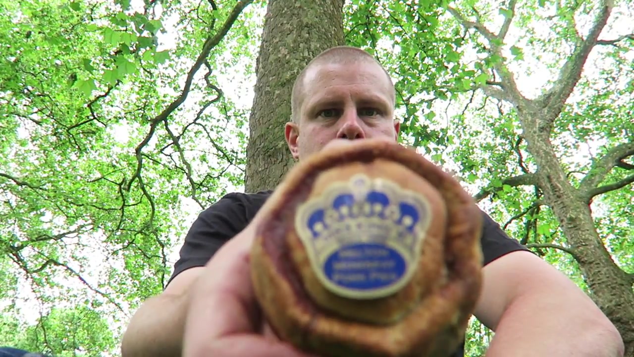 Mrs King’s pork pie held up at a Green Park picnic in 2016