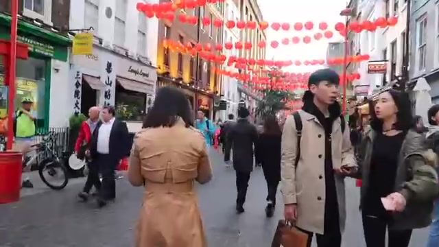 Red lanterns above Chinatown during the 2017 Mid-Autumn Festival visit.