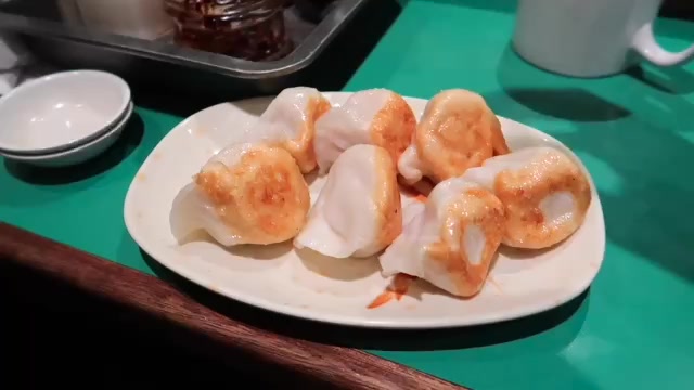 Golden fried dumplings served at Jen Café.