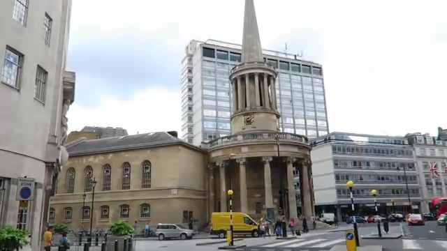 All Souls Church with its spire and rounded portico near Regent Street