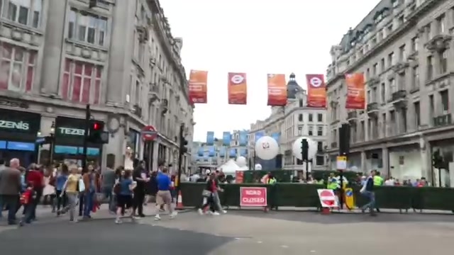 Visitors exploring the Transported by Design festival on Regent Street in 2016