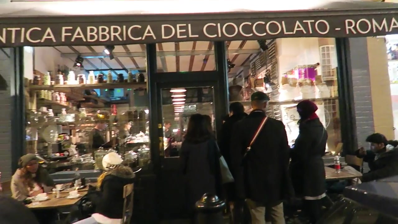 SAID dal 1923 chocolate shop and café on Broadwick Street in Soho at night in 2016