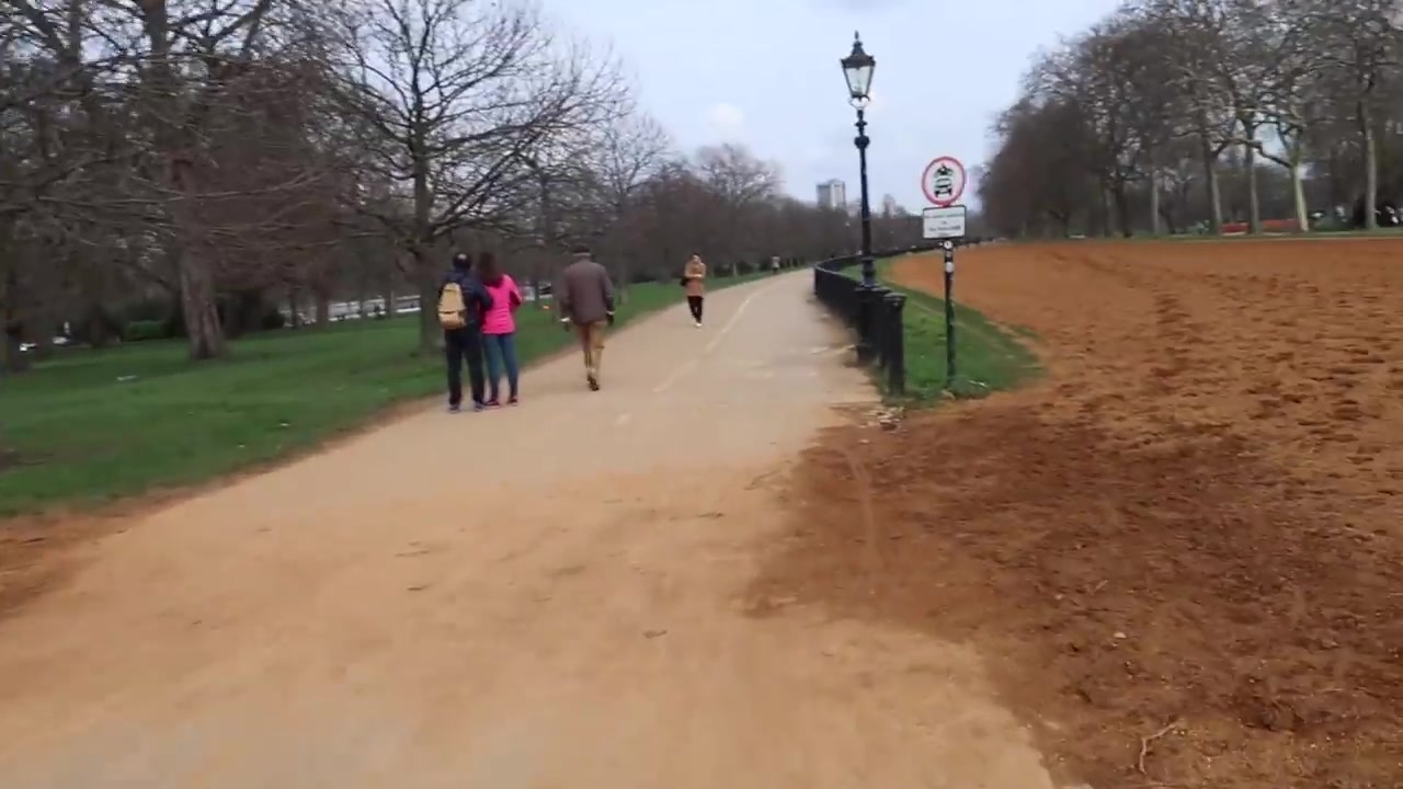 The view along a park cycle path during the Santander bike ride.