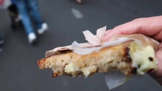 The melted cheese filling in my Kappacasein toastie