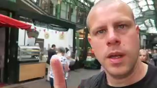 Barry at Borough Market during his picnic shopping trip