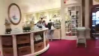 Picnic hampers and displays inside Fortnum and Mason