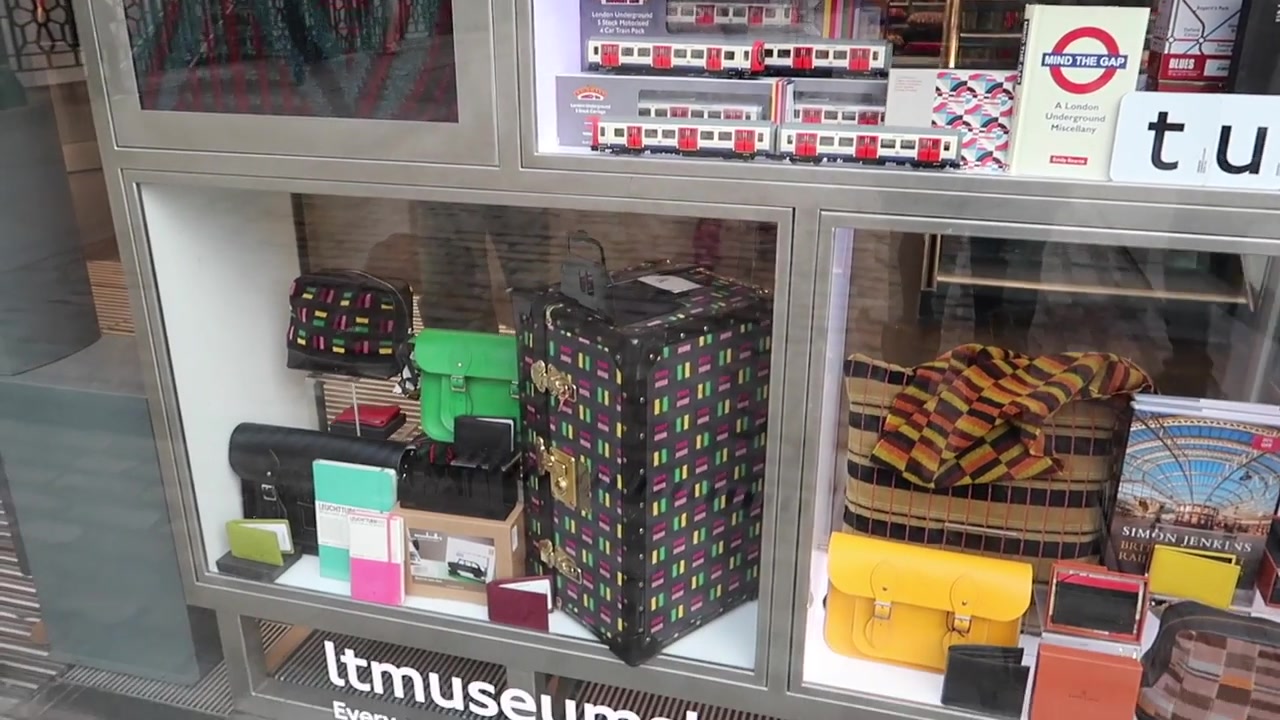 Transport-themed gifts and souvenirs in the London Transport Museum shop