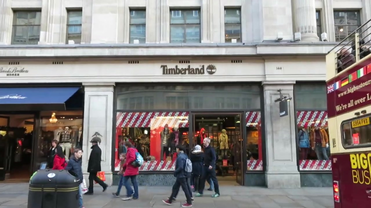 Timberland shopfront on Regent Street in London in January 2015