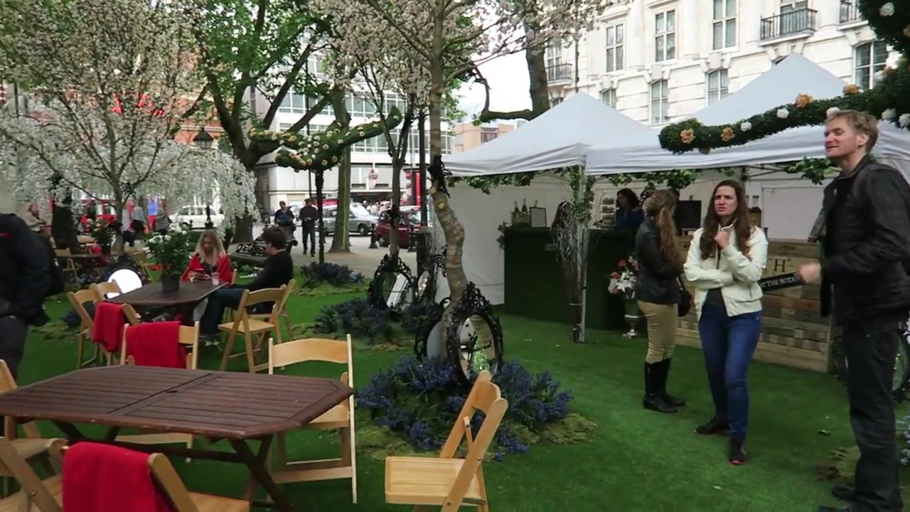 The fairy-tale themed pop-up in Sloane Square during the 2015 visit.