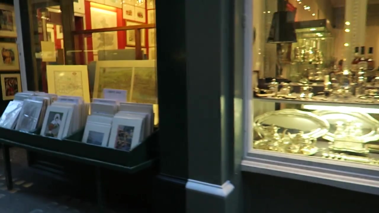 Shop windows on Cecil Court during a Valentine’s shopping walk in 2016