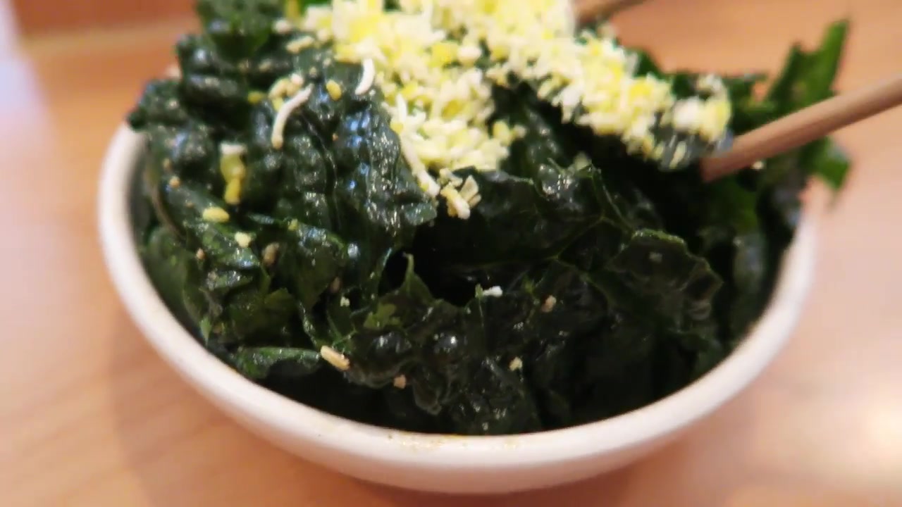 Cavolo nero with salted egg at BAO Soho